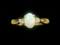 Opal Ring with Diamonds