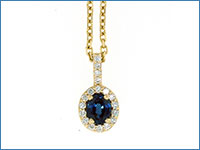 Sapphire Pendant - Yellow Gold
