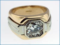 men's gold diamond ring